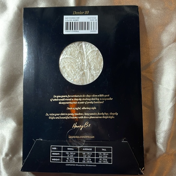 Honey Birdette Ivory Daisy Thigh High Suspender Stockings - Picture 2 of 2